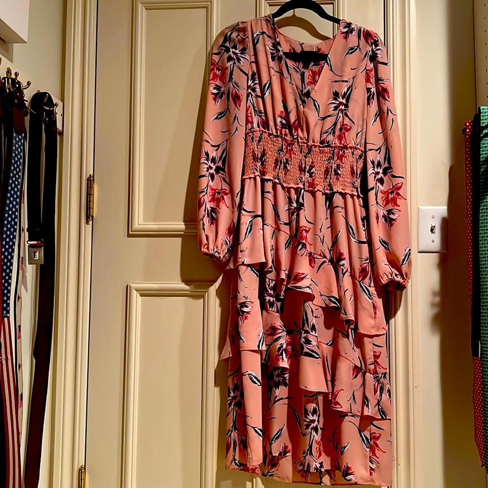 free press pink midi floral dress